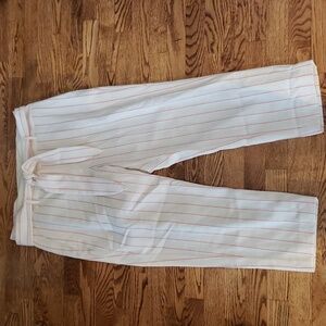 (12) DKNY Pinstriped High Rise Cottagecore Contemporary Modern Urban Business